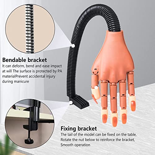 Deciniee Left Nail Hand for Acrylic Nails with Coffin Tips & 100 Reusable Tips