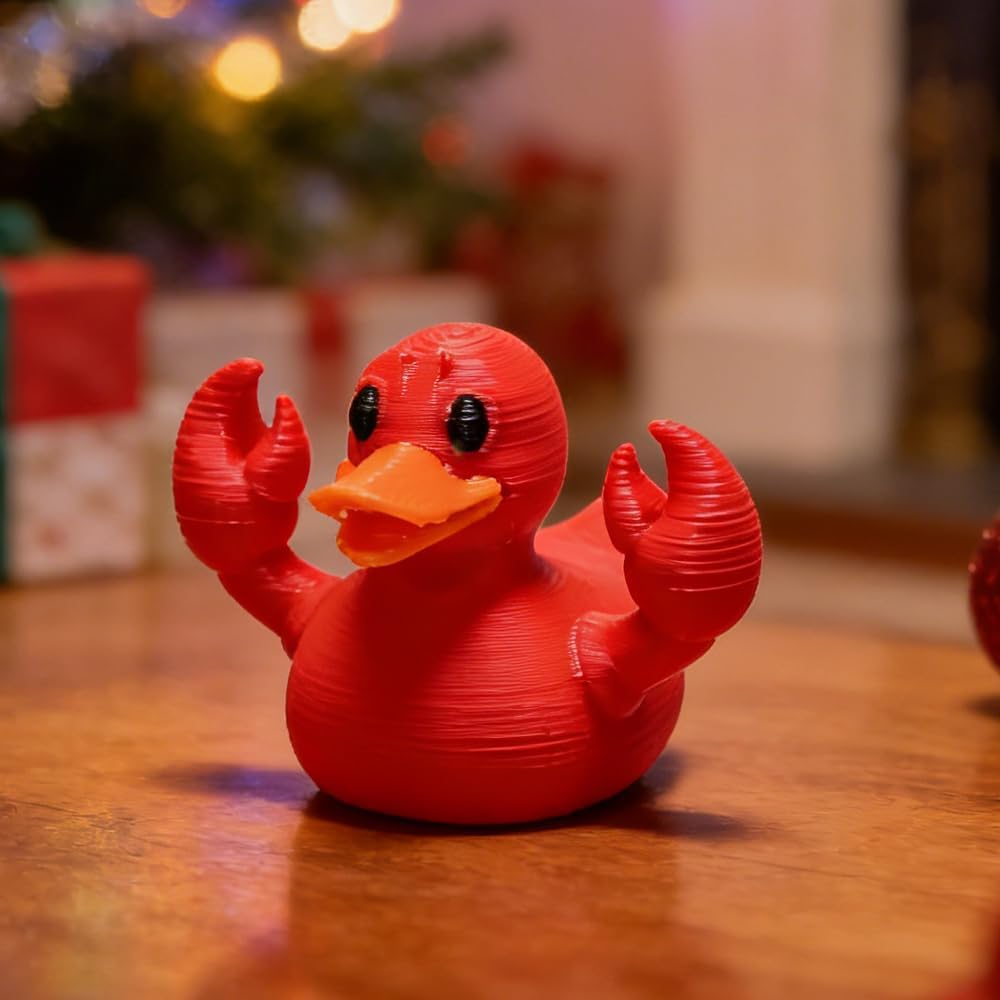 3D Rubber Lobster Duck Figurine | Unique Home & Office Décor