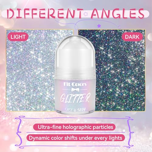 Vigorder Holographic Body Glitter Roll-On for Face & Hair
