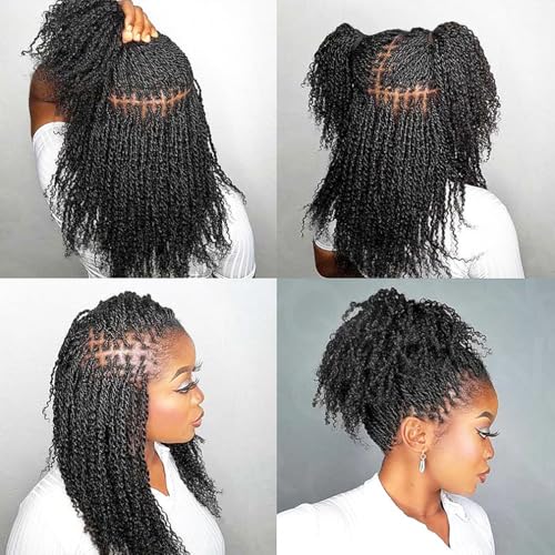 QVR Afro Kinkys Bulk Human Hair for Dreadlocks Extensions Repair Locs, Twist Braiding Afro Kinky Human Hair for Locs 1 Pack 50 Gram Natural Black Color 12 inches