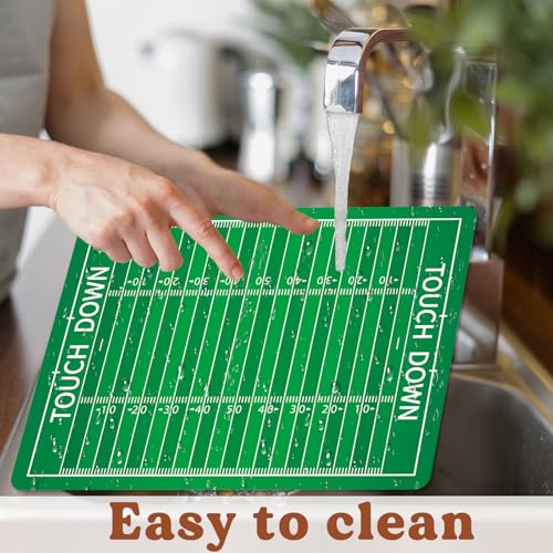 Football Placemats Set of 6 - Waterproof Rugby Table Mats