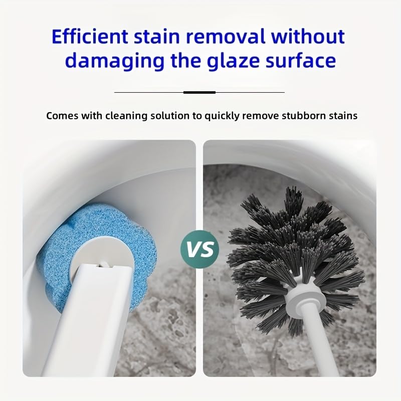 Dexmary Disposable Toilet Brush with 24 Replacement Heads