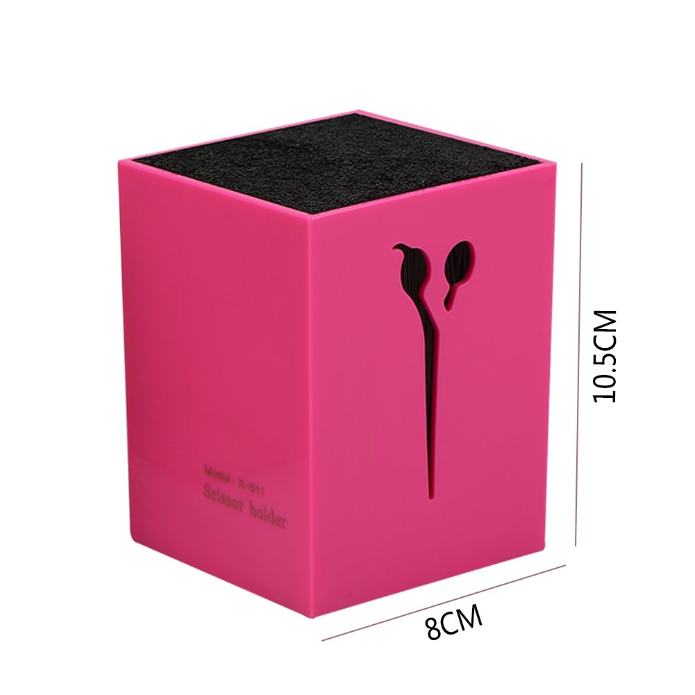 Salon Scissors Holder Hairdressing Scissors Storage Case Keeper Acylic Hairdressing Combs Clips Desktop Desk Organizer Anti-skid Storage Box Accessories for Hair