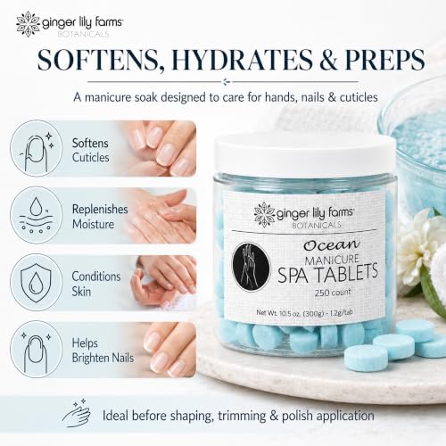 Ginger Lily Farms 250ct Manicure Spa Tablets | Ocean Scent