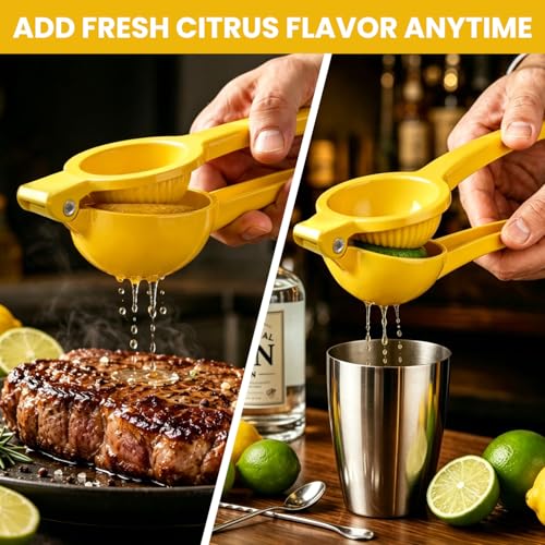 Manual Lemon Squeezer for Maximum Juice Extraction - Yellow