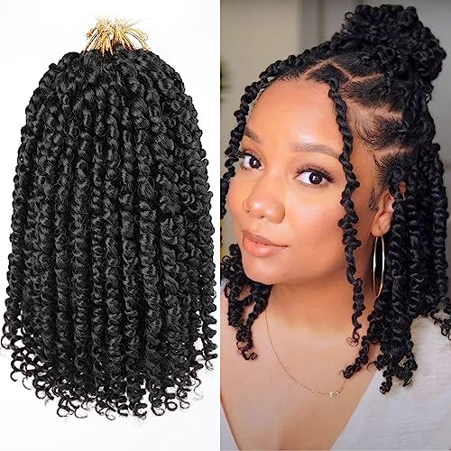 Leeven 10 Inch Pre-Looped Passion Twist Crochet Hair - 1B# (Pack of 8)