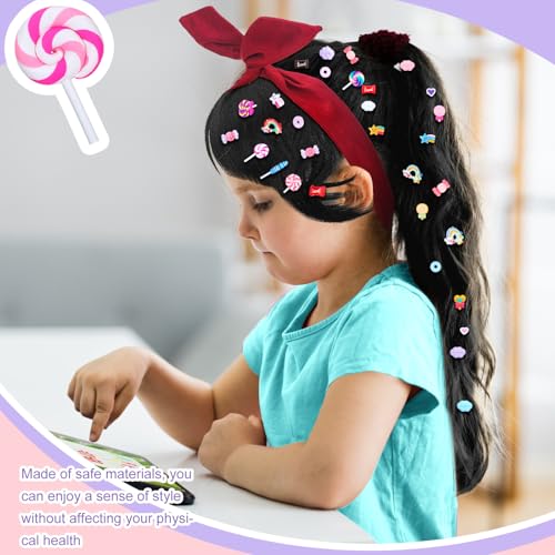 31 Pcs Halloween Candy Hair Clips & Wire Headband Set for Kids