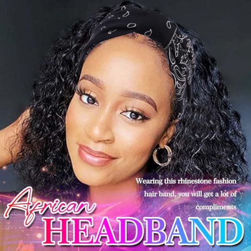 CAKURE Set of 3 Boho Wide Headbands for Women Girls - Knotted African Head Wraps & Hair Accessories