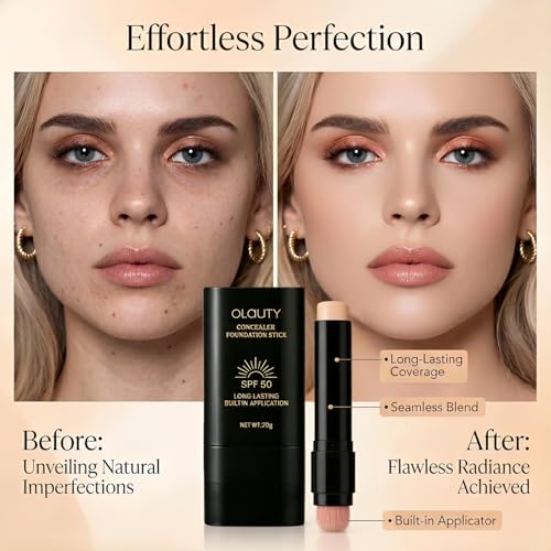 Lulesi 2-in-1 Dual-Ended Foundation Stick with SPF 50