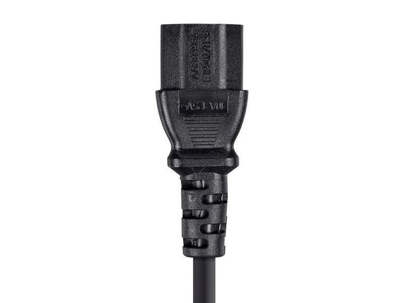 Monoprice 105294 15ft 14AWG Power Cord Cable w/ 3 Conductor PC Power Connector Socket, 15A (NEMA 5-15P to IEC-320-C13) Black
