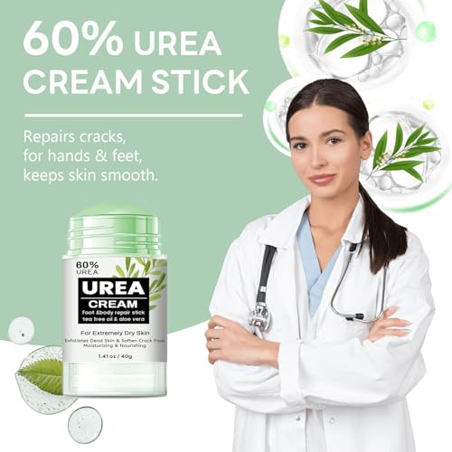60% Urea Cream Stick for Cracked Heels & Calluses – Tea Tree Oil & Aloe Vera