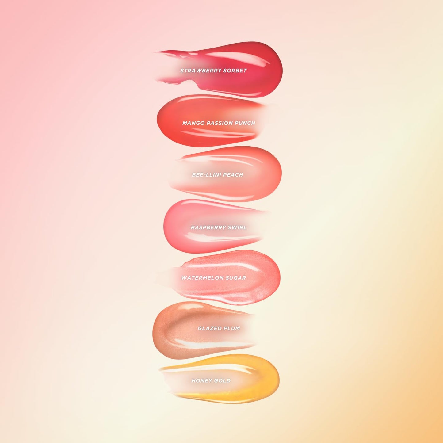 Gisou Honey Infused Lip Oils Gloss Hour Edition – Hydrating & Non-Sticky Lip Gloss Set with Raspberry Swirl, Bee-llini Peach & Glazed Plum