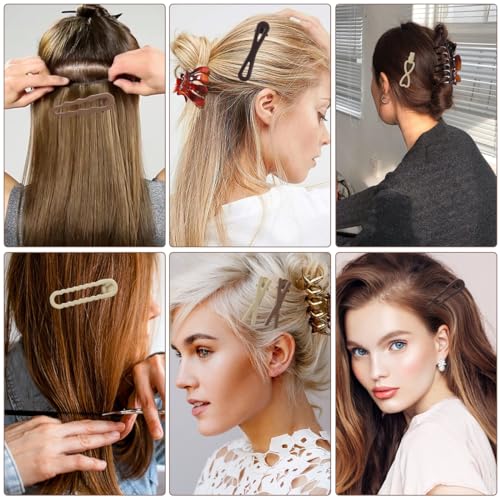 30 Pack Alligator Hair Clips - Thick & Thin Hair Styling Accessories for Women & Girls
