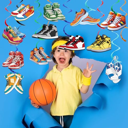 24pcs Sneaker Hanging Swirls - Sport Party Decorations