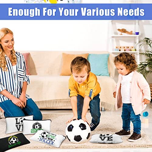 Sweetude Classic Soccer Themed Makeup Bag Set - 18 Pcs Travel Accessories