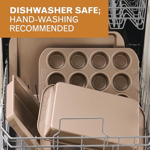 Farberware 9-Inch Nonstick Square Cake Pan - Mocha Finish