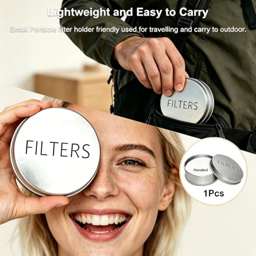 VAMIGO Travel Coffee Filter Holder - Dustproof & Compact Case for Standard Filters