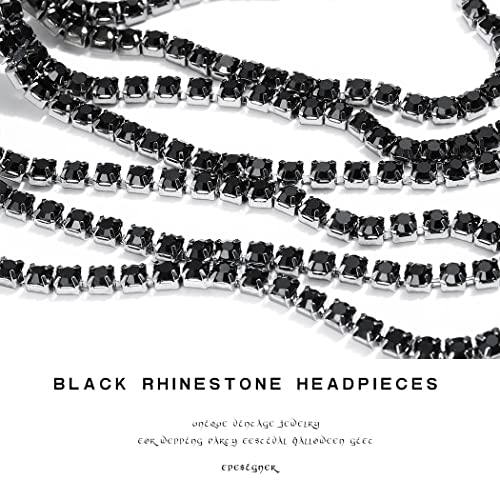 Vintage Crystal Rhinestone Headpiece - Gatsby Wedding Hair Chain