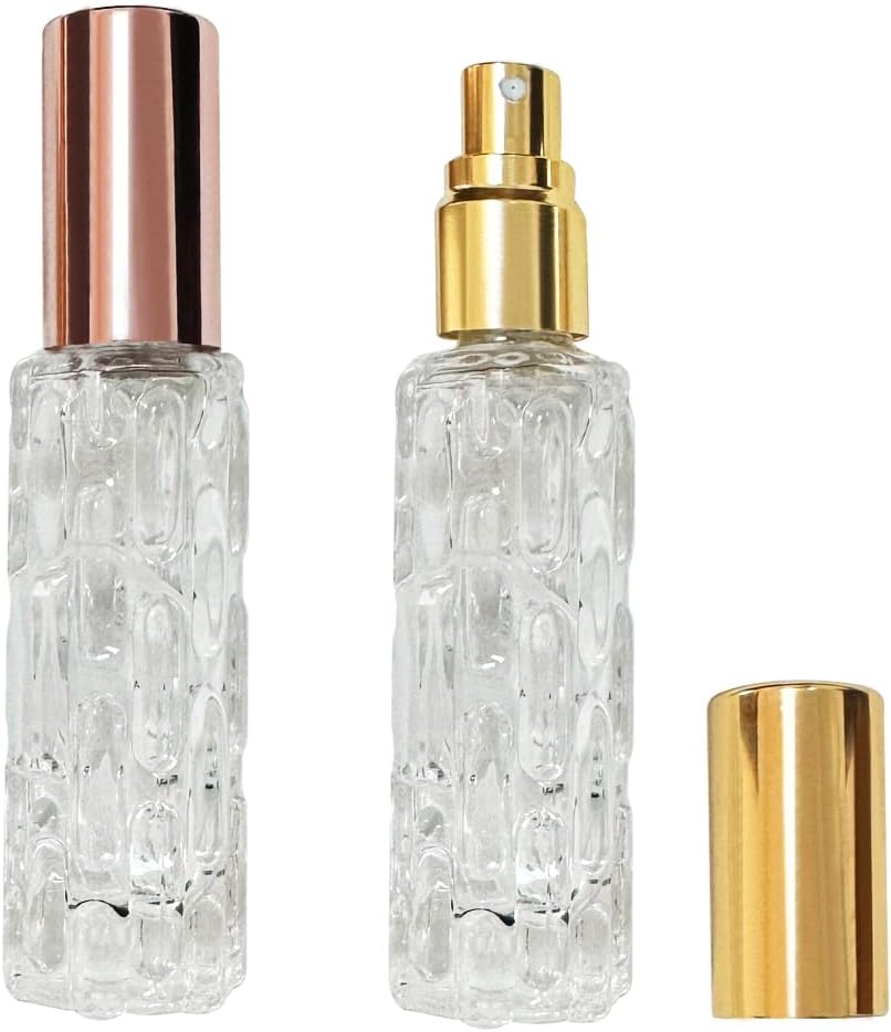 Refillable Travel Perfume Atomizer - 15ml Mini Glass Bottles | Perfect for Travel & Gatherings (2 Pack)