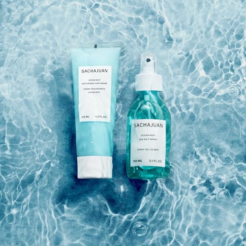 SACHAJUAN Texturizing Set | Ocean Mist Sea Salt Spray + Hair Cream | Beachy Texture, Volume & Grip | Matte Finish, Waves & Movement | Vegan & Paraben-Free | Set of 2