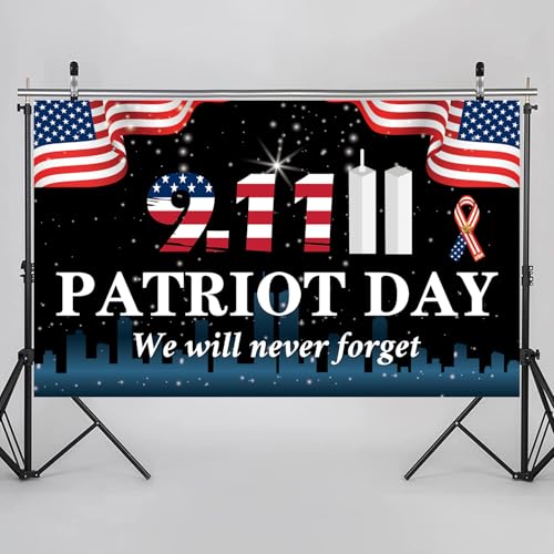 911 Patriot Day We Will Never Forget Banner - Large 72x43