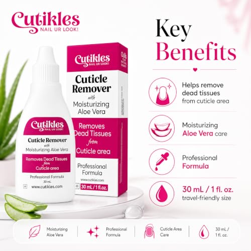 Cuticle Remover Gel with Aloe Vera - Quick Action Professional Formula
