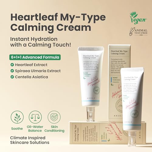 AXIS-Y Heartleaf Calming Cream - Soothing Moisturizer for Sensitive Skin
