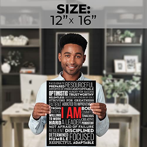 HoneyKICK I AM Affirmations Wall Art - Motivational Cardstock Decor