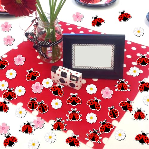 200pcs Ladybug Confetti Decorations for Parties & Showers