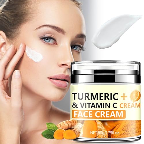 Turmeric Firming Face Cream – Anti-Wrinkle Tightening for Dry & Sensitive Skin, 1.76 oz