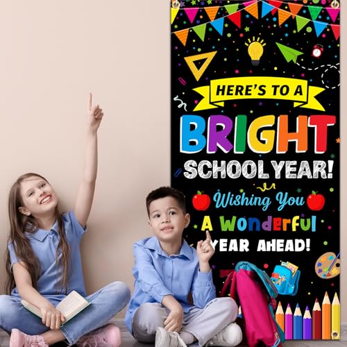 Welcome Back to School Banner - 71x43 Inch Door Cover Decoration