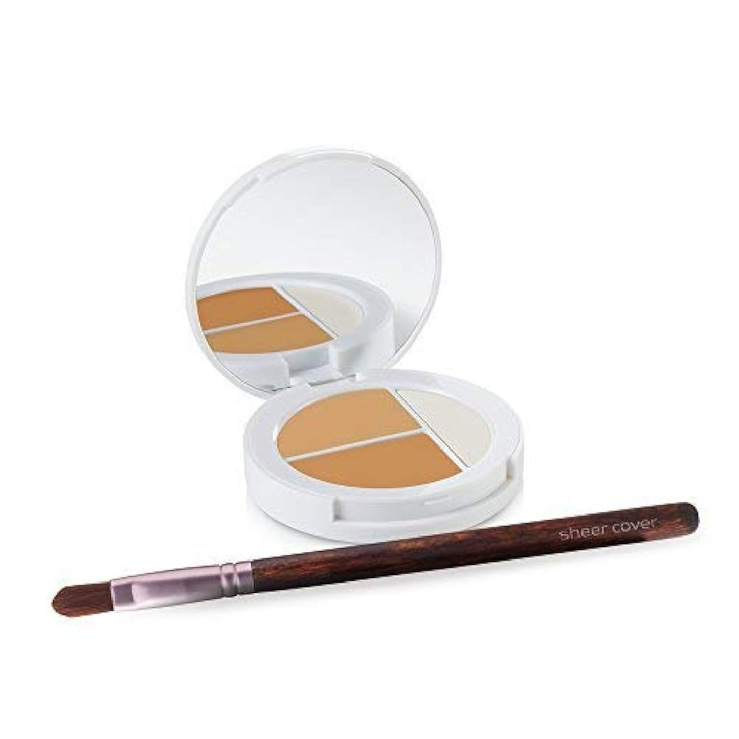 Conceal and Brighten Highlight Trio - Two-Toned Concealers & Shimmering Highlighter | Medium/Tan Shade, 3g