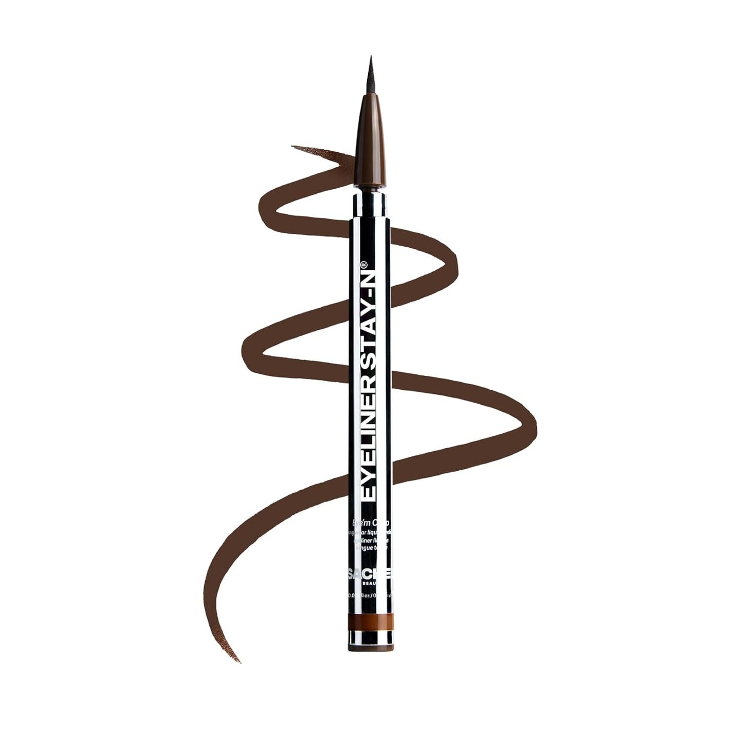 Liquid Eyeliner Pen - STAY-N Long Wear Waterproof with Ultra-Precise 360° Tip | Smudge-Proof Vegan Eye Makeup