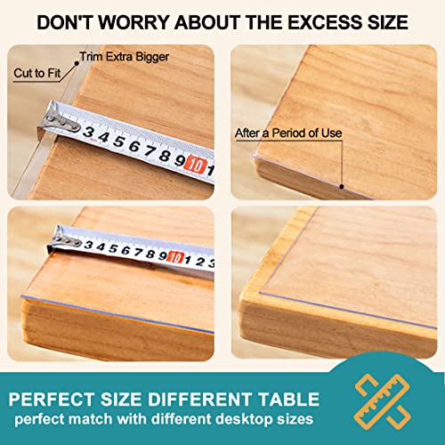 Clear PVC Table Protector Pad - 12x16 Inch Heavy-Duty & Waterproof