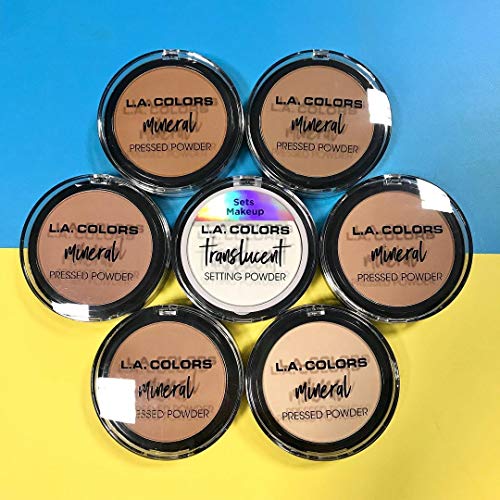 L.A. COLORS Mineral Pressed Powder - Fair, Talc-Free, 2 Pack