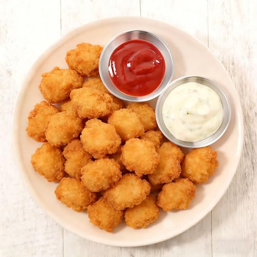 BoAn 304 Stainless Steel Dipping Bowls - Set of 6, 4.6 Inch Sauce Bowls for Condiments