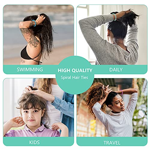 Teqifu 18-Pack Spiral Hair Ties - No Crease, Damage-Free Hold