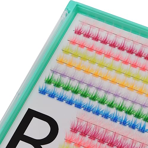 Bodermincer 204pcs Colored D Curl Lash Clusters - Mixed Length DIY Extensions