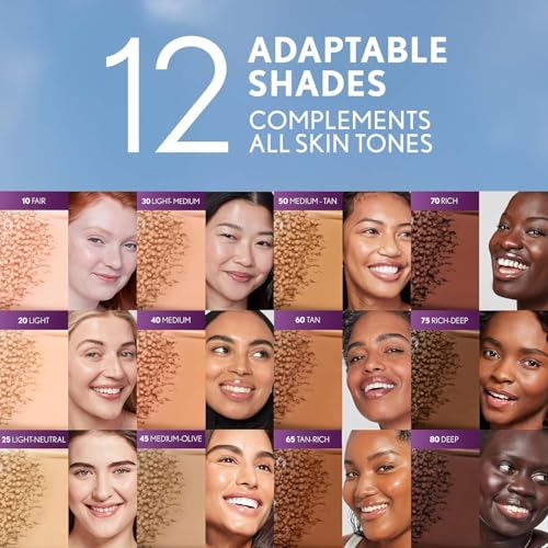 COVERGIRL Simply Ageless Skin Perfector Essence Foundation - 30 Light-Medium, Vegan Tinted Moisturizer with Bakuchiol for Radiant Skin