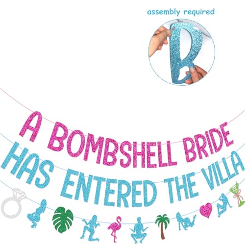 Bombshell Bride Banner Garland for Tropical Bachelorette Party