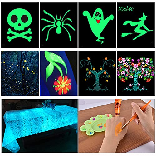 Glow in the Dark Body Paint Set - 6 Neon Colors for UV Use