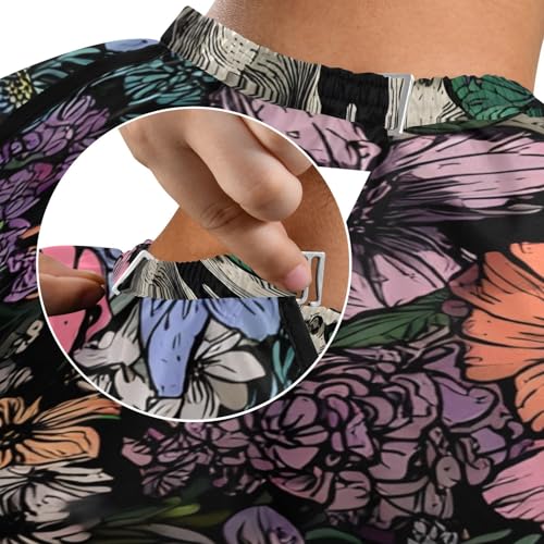 ALAZA Multi1 Vintage Skull Flowers Barber Cape Waterproof Haircut Apron 55x65 Inch