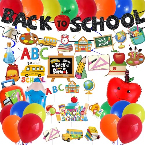 Back to School Decorations Kit - 78pcs Party Supplies Set