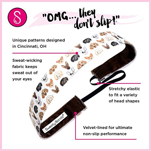 Sweaty Bands Sunsoaked Fitness Headband - Non-Slip Velvet Lined Hairband