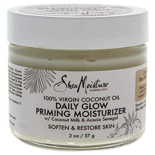 Shea Moisture 100% Virgin Coconut Oil Daily Glow Priming Moisturizer SPF-free for All Skin Types 2 oz