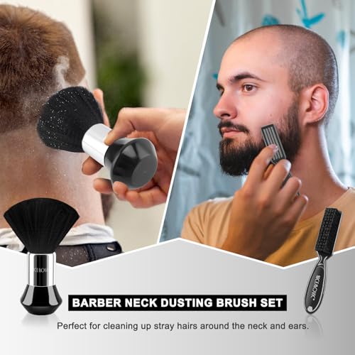 Nicemovic 4-Pack Barber Neck Duster & Brush Set for Haircutting