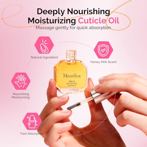 MelodySusie Gel Polish Remover Kit 1.56 Fl Oz (3PCS) with Latex & Oil for Easy Home Manicure