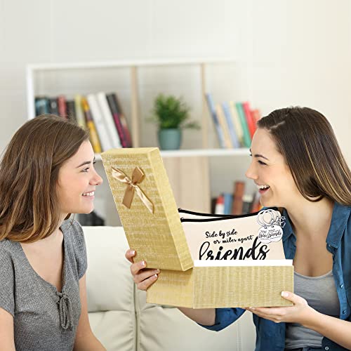 Friend Appreciation Gift Set - 6 Cosmetic Bags & 6 Keychains, Travel Organization for Women