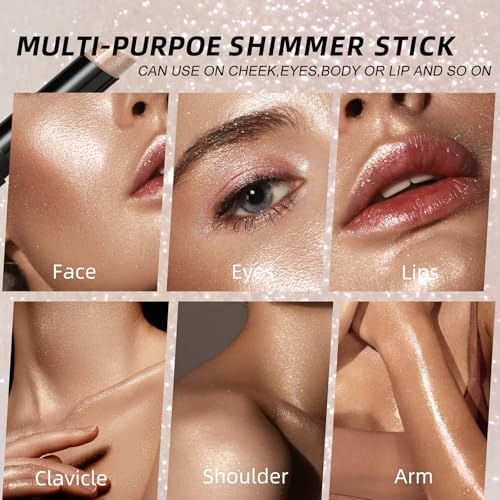 Rose Gold Highlighter Stick for Face & Body - Buildable, Multi-Use Makeup