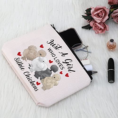 Who Loves Silkie Chickens Makeup Bag - G2TUP Cosmetic Pouch
